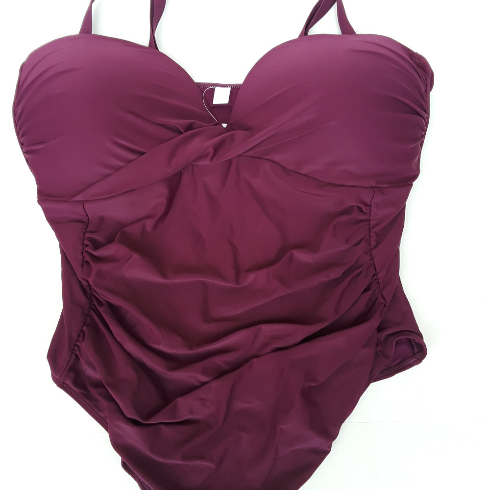 Tropical Escape purple one piece swimsuit